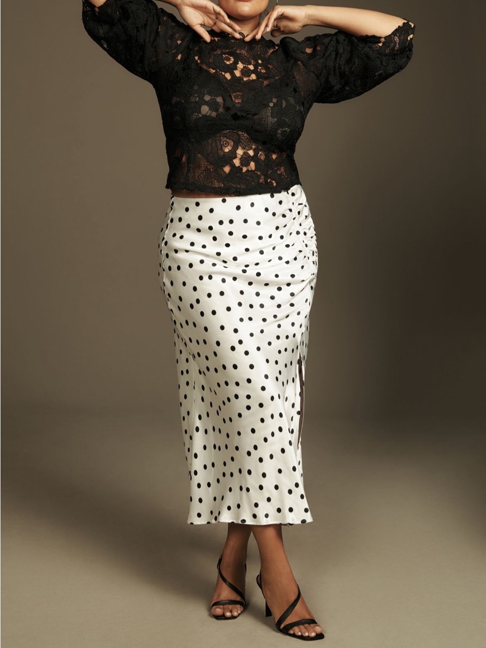 Anthropologie Sarah Hann Black Floral Lace Puff-Sleeve Blouse 3X Like New - Picture 3 of 10